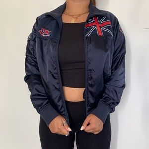 Dark Blue Bomber Jacket
